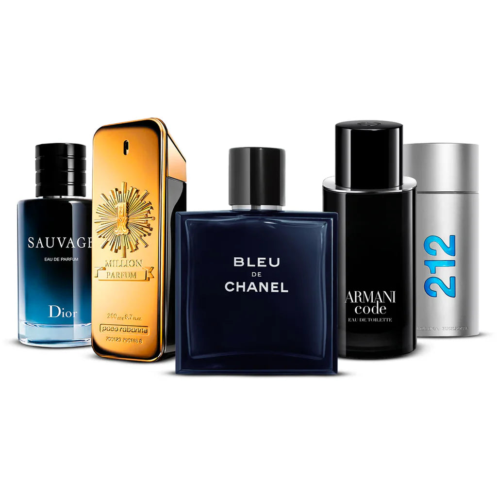 Set 5x 100ml - Sauvage, 1 Million, Bleu de Chanel, Armani Code och 212 Men 100 ml