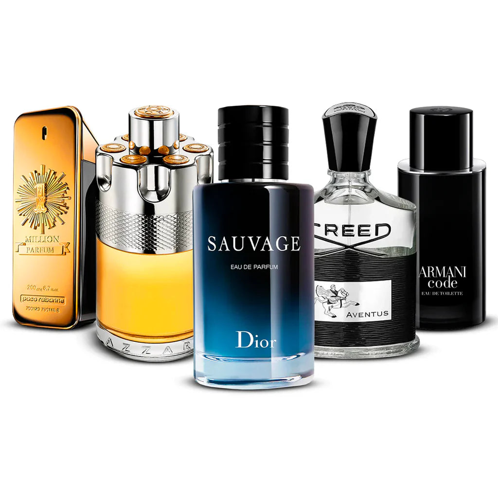 Set 5x 100ml - 1 Million, Azzaro Wanted, Sauvage, Creed Aventus och Armani Code 100 ml