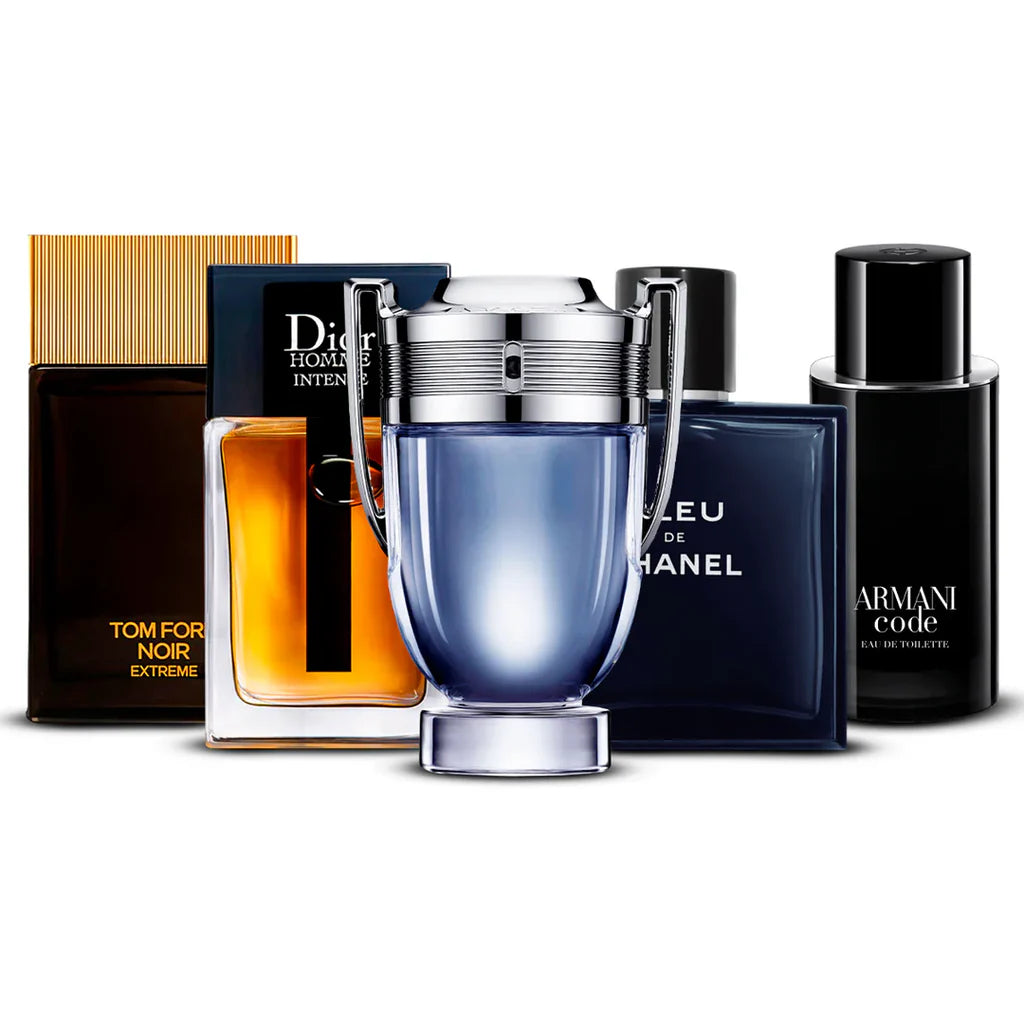 Set 5x 100ml - Tom Ford Noir Extrême, Dior Homme Intense, Invictus, Bleu de Chanel och Armani 100 ml